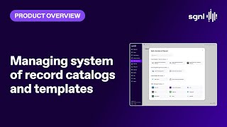 Managing system of record catalogs and templates