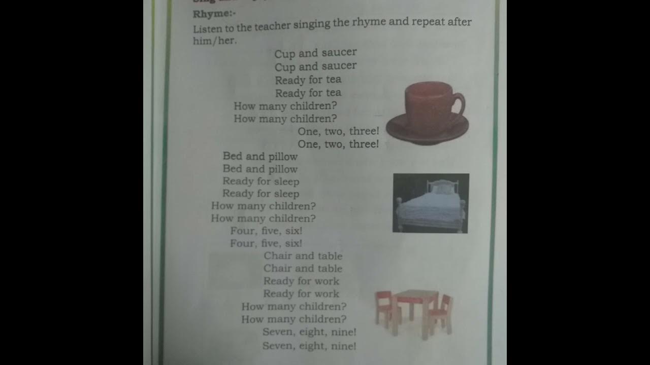 cup and saucer 4th standard I ENGLISH RHYME YouTube