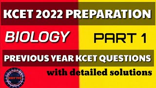 kcet Biology previous year questions solved /KCET 2022 #Kcet2019biologyquestionpaper