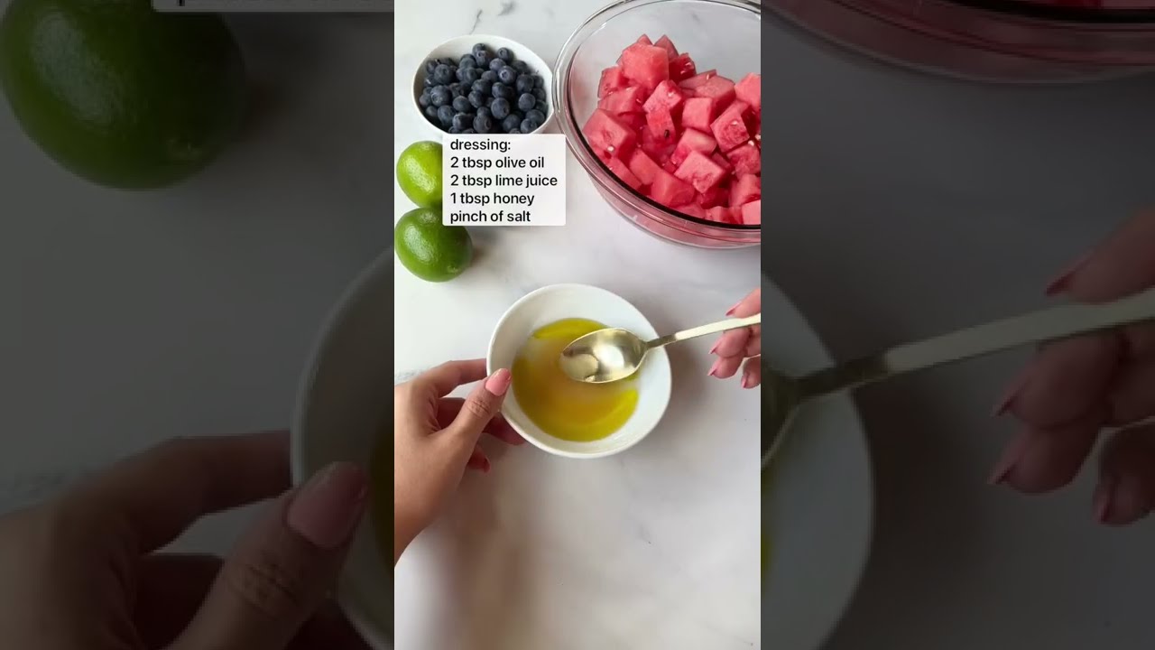 How To Make Watermelon Blueberry Salad 