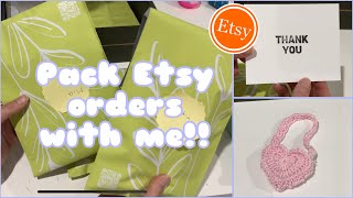 Pack Etsy orders with me!!