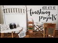 WORK WITH ME • finishing projects • DIY • trash to treasure upcycle • Facebook Live Sale