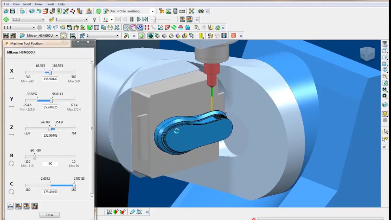 PowerMill 4 axis - YouTube