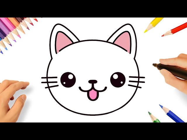 Gatinho, Gato, Desenho, Desenhar Gatos, Desenho Animado, Desenhar Gatos,  Tutorial, Rosto png