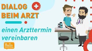 Learn German with dialogues | make a doctor's appointment | Practice vocabulary and dialogues