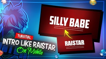 How to make an intro like @RaiStar🤫🥀