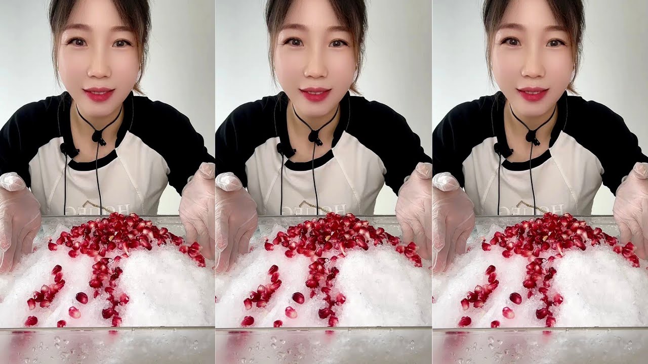 ASMR WHITE ICE EATING QIAN