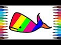 رسم و تلوين الحوت || Whale Drawing and Coloring Pages for Kids - & How to Draw a Whale