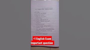 plus one english exam important questions