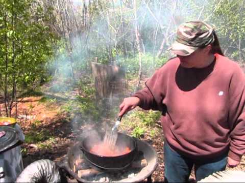 Idaho Hillbilly Homestead # 87 Miss Kitty Shows how to Cook Jambalaya in the Elements - YouTube