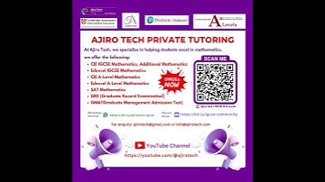 Mathematics Tutoring with Ajiro Tech #maths #tutor #onlinetutoring #lesson