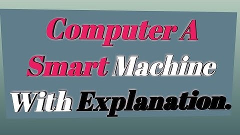 Class -3rd Chapter-1  Computer A Smart Machine . complete Explain in Hindi .