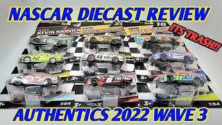 THIS QUALITY IS TRASH!!| NASCAR Diecast Review ep.480| Authentics 2022 Wave 3