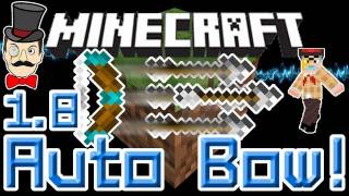 Minecraft 1.8 AUTO Chargeable BOW Mod! Machine Gun Arrows Return!