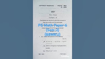 BBMKU Math Paper -6 (sem-2) session 20-22