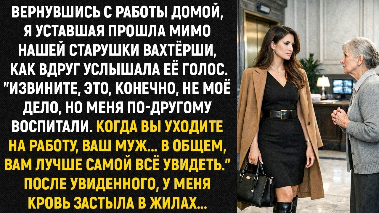 Вернувшись с работы домой , я уставшая прошла мимо нашей старушки вахтёрши, как вдруг услышала