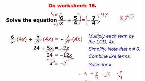 Solving Rational Equations video