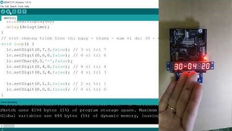 Tự học Arduino cùng TiTiEch: giao tiếp Led 7 đoạn MAX7219