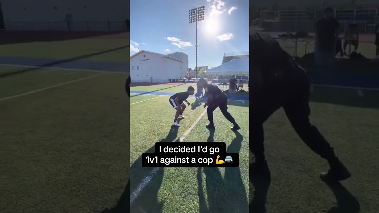 He went up against a Police Officer 😱🏈🚔 