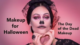 The Day of the Dead Sugar Skull glam Makeup | Halloween glam Makeup | Tulipical Makeup screenshot 2