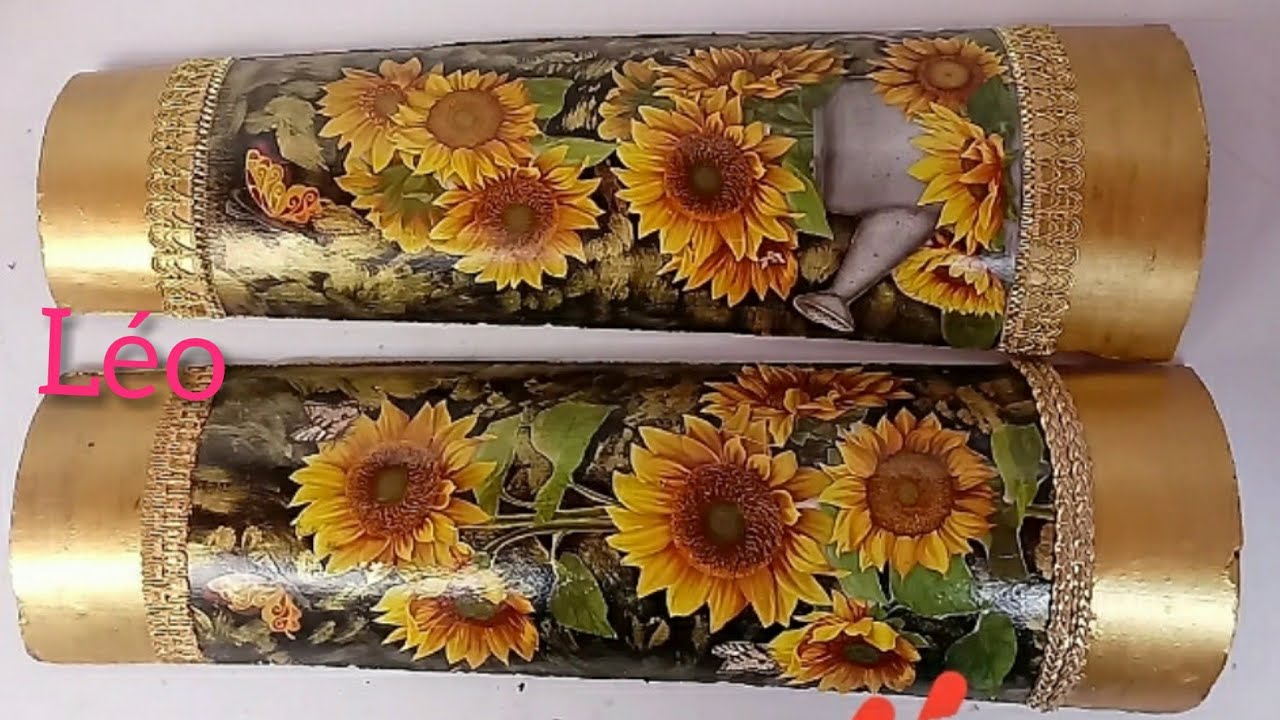 Decorando telha , com decoupagem