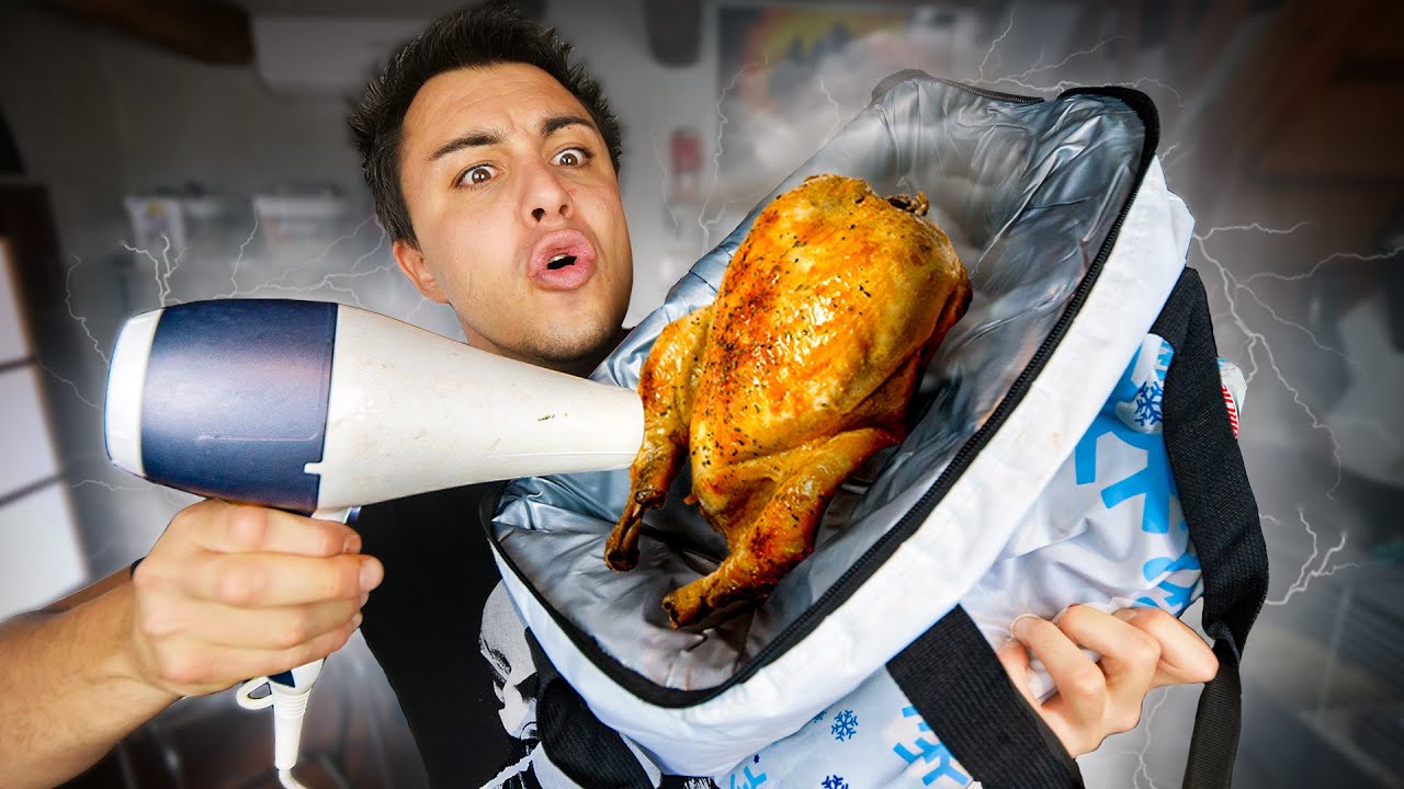 CUIRE SA NOURRITURE AVEC UN SÈCHE CHEVEUX !