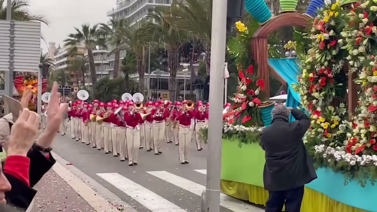 早稲田摂陵高校 WINDBAND フラワーズバトルパレード(フランス ニース) 2023.02.25