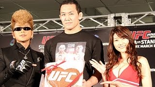 原幹恵、オクタゴンガール姿で登場！「UFC JAPAN 2013」発表会2