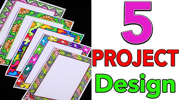 5 Border Designs || Border Designs On Paper || Project File Decoration Ideas || My Creative Hub