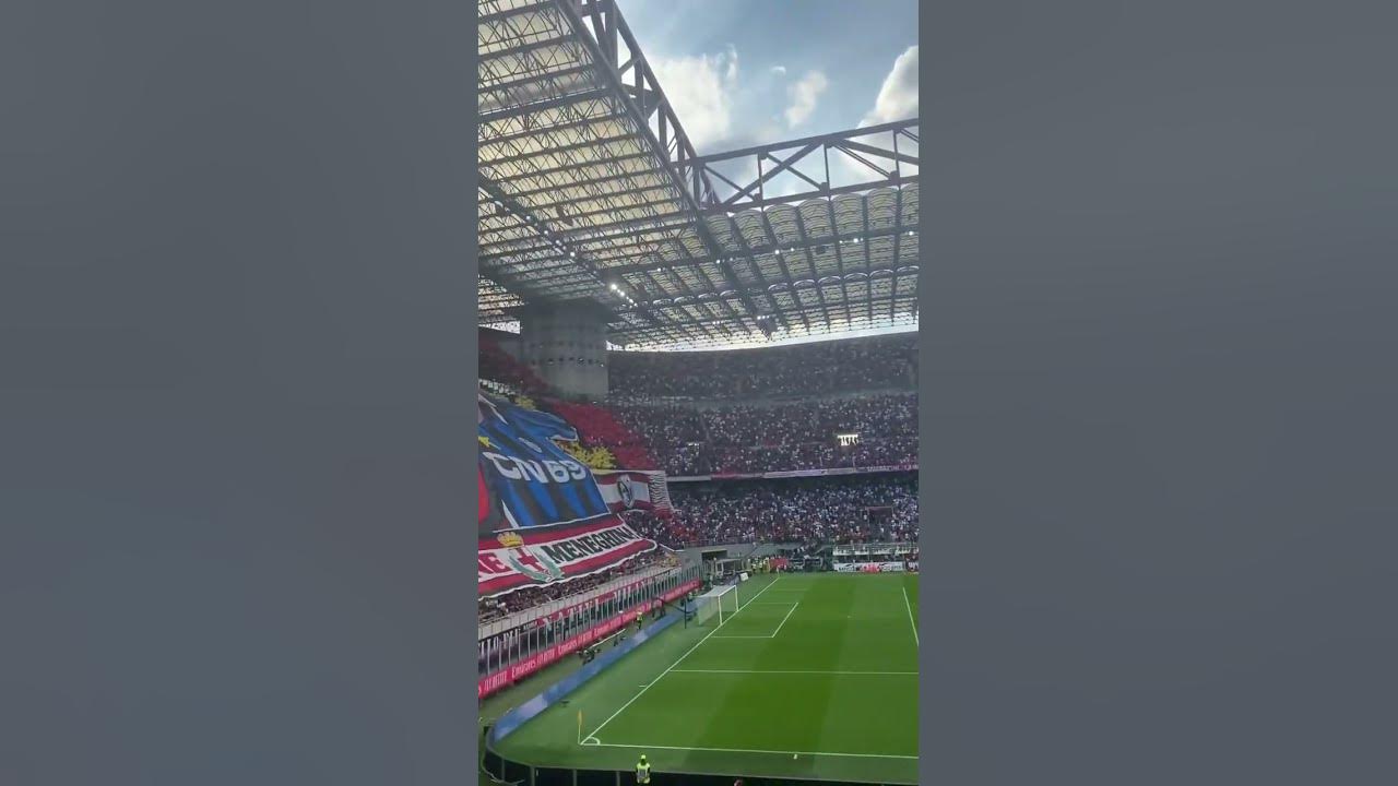 Inter Milan and AC Milan’s TIFO’s in the Milan Derby! 👏