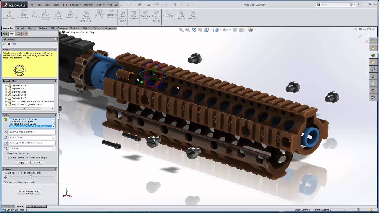 SOLIDWORKS - Explode View Animation & Video - YouTube