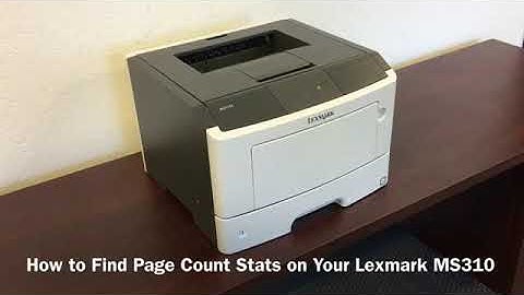 How to lexmark printer count page