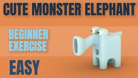 Cute 3D Monster Elephant | Blender 2.8 | Beginners Tutorial | Easy