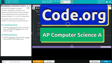 Code.org Lesson 10.3 Shifting a 2D Array | Tutorial with Answers | CSA Unit 5