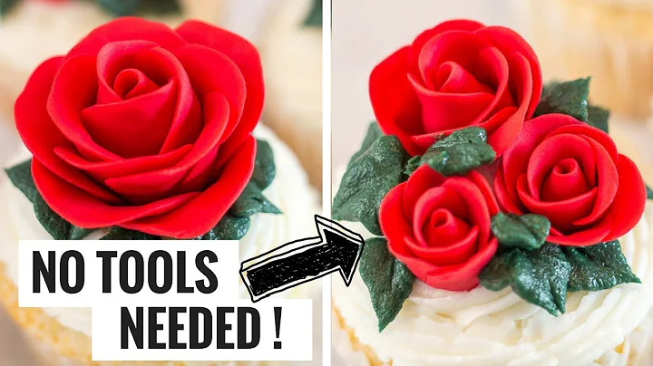 Easy Fondant Rose - No Tools Needed