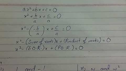 XI Math Chap 3 - Equations Ex 3.6 (Formation of Equation) Sol by Sir Ahsan Abdullah Patel - Part 1