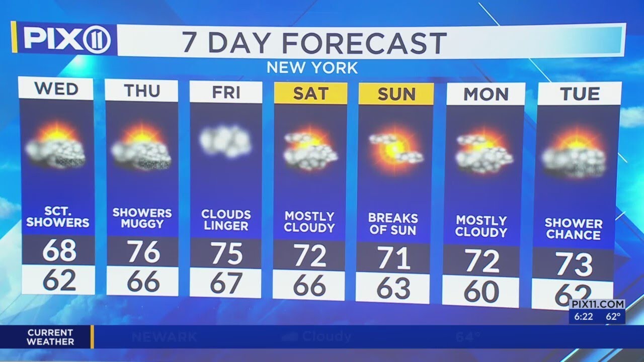 Clouds hang over NY, NJ ahead of rain - YouTube