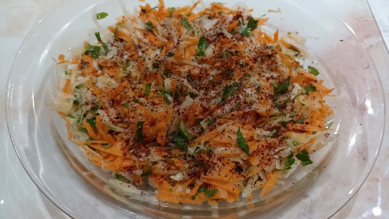 YEMEK TARİFLERİ - HAVUÇ TURP SALATASI NASIL YAPILIR ? EN KOLAY, EN SAĞLIKLI SALATA