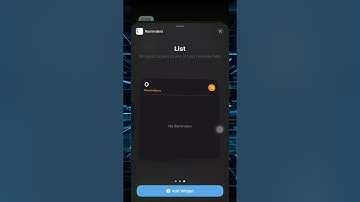 How To Add Reminders Widget On iPhone Home Screen