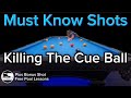 Killing the cue ball plus playing safe (Free Pool Lessons)