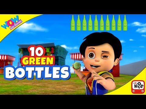Ten Green Bottles with Vir: The Robot Boy | COUNT NUMBERS & PLAY GAMES by  WowKidz Rhymes - YouTube
