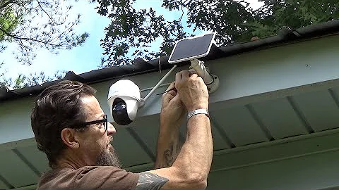 Simple Install of SOLAR SECURITY CAMERAS For Our Off Grid Cabin/Homestead - Reolink Install/Review