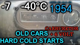 OLD Cars and HARD COLD STARTS! Запуск карбюратора в сильный мороз. Compilation S4E25. 7 to 40*C