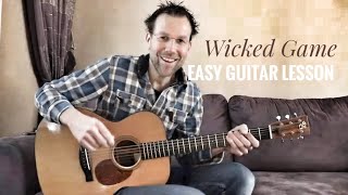 Wicked Game (Chris Isaak) Easy Strum Guitar Lesson Chord Licks How to Play  Tutorial Am G D 