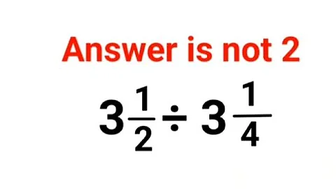 3(1/2)÷3(1/4) The answer is not 2. Many got it wrong!  Ukraine Math Test #math #percentages #ukraine