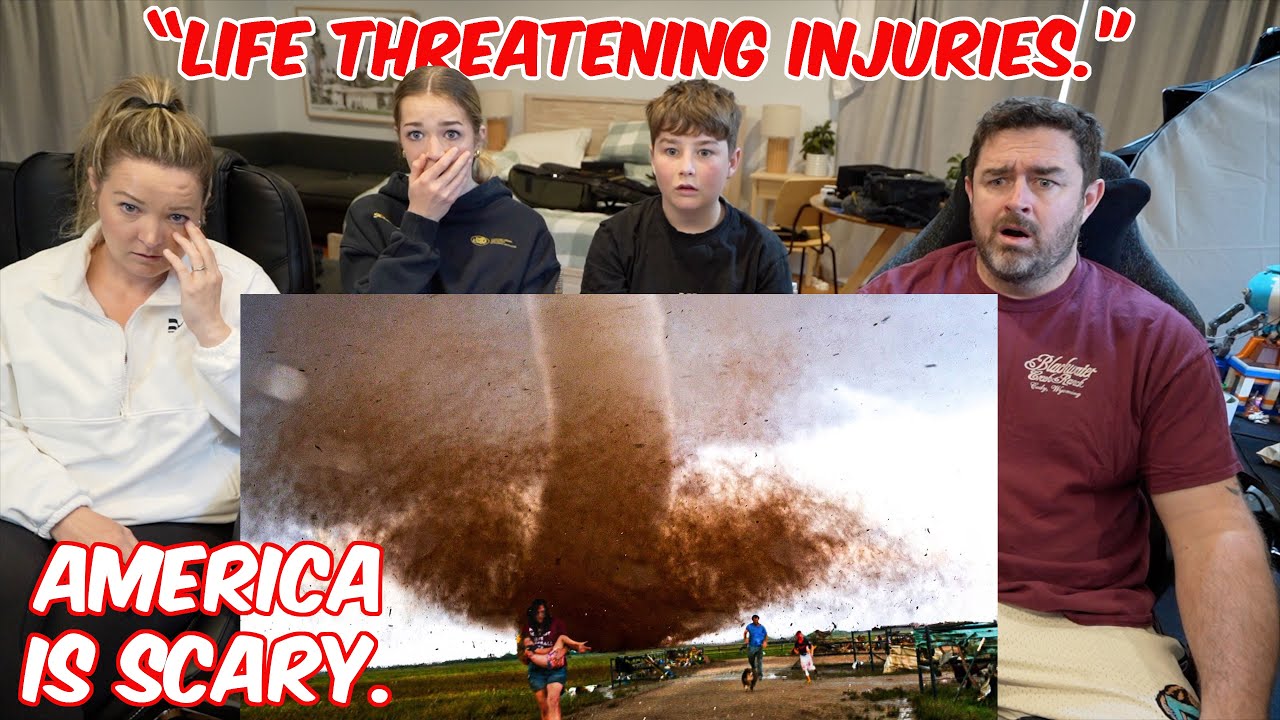 Семья из Новой Зеландии отреагировала на то, что охотник за торнадо доставил пострадавшую семью в...