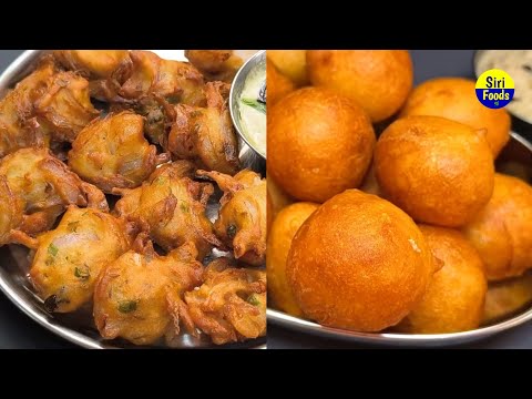 కరకరలాడే onion Bonda & Mysore Bonda recipe | 2 Easy Bonda Recipes | crispy Evening snacks|Sirifoods