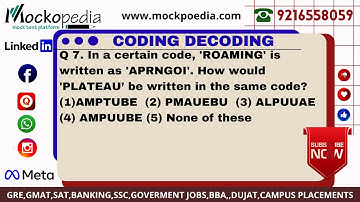 Q7- In a certain code, 