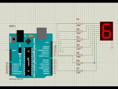 Seven Segment Arduino Proteus - YouTube