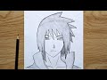 How To Draw Sasuke Sasuke Uchiha Step By Step Easy Tutorial 